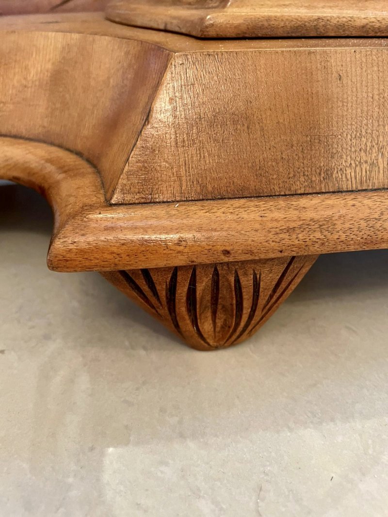 Antique Quality Victorian Satin Birch Carved Swing Mirror - Image 10